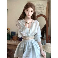 [New Arrival] Fashionable New Style Azure Night Breeze Bird Yiren Lively Cute Two-Color Tencel Sunsc