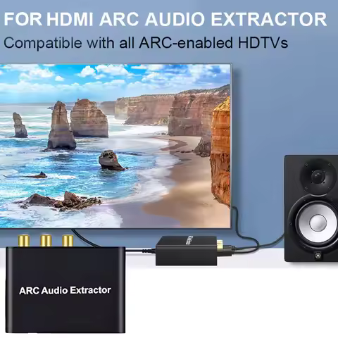 HDMI-Compatible ARC Audio Extractor ARC Return Channel Converter HDMI-Compatible ARC Adapter 192 KHz