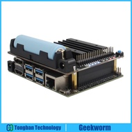 Geekworm Jetson Nano T201 18650 UPS (Max 5.1V 4A Output) & Power Management Expansion Board