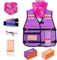 Locisne Nerf Tactical Vest for Girls, Nerf Vest Kit with Nerf Guns N-Strike Elite Series