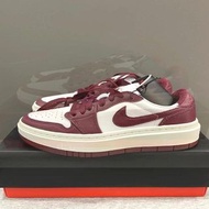 Nike Air Jordan 1 Elevate Low SE 女款鬆糕底波鞋 酒紅色