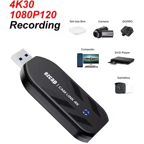 Ezcap331 1080p@120hz 4K@30hz USB 3.0 HDMI Video Capture Card Recorder for DSLR Camcorder Camera Lapt