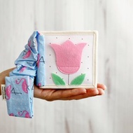 帶鬱金香的嬰兒感覺活動書，蒙台梭利幼兒安靜忙碌的書