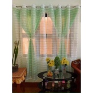 Double Lining Green Curtain 68 Inches - Price per Panel