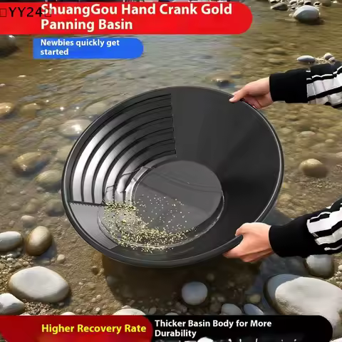 〔YY24〕1/3/5Pcs Wash Gold Panning Equipment Gold Pan With Riffle Design Prospecting Tool For Gold Min
