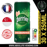 PERRIER Pink Grapefruit Sparkling Mineral Water 250ML X 30 (CAN) - FREE DELIVERY IN 3 WORKING DAYS!