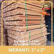 1'' x 2'' (3, 4, 5FT) Kayu Meranti / Kayu Perabot / Wood Timber  - kayu 1x2, kayu 1 2, kayu 1 x 2
