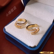 Drip Glaze Diamond Hoop Earrings Easy Buckle Earrings N45 French Double Hoop Earrings Hoop Earrings