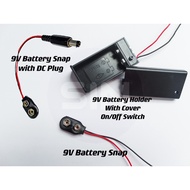 9V Battery Snap Connector / 9V Battery Holder with Casing & On/Off Switch/ 9V Battery Snap with 2.1m