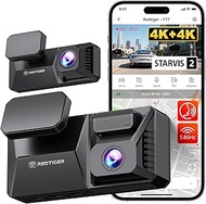 REDTIGER F77 4K + 4K HDR Dash Cam Car Front Rear Dual STARVIS 2 IMX678 Sensors, 5.8GHz WiFi Dash Cam