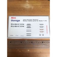 RC Jeep Wrangler Rubicon 1:10 scale detailing Sticker