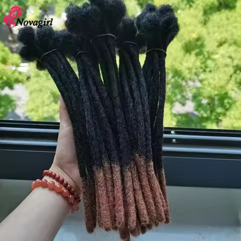 Ombre Brown T1B/30 0.2/0.4/0.6/0.8cm Locks Extensions Handmade Dreadlocks Extensions Brazilian Real 