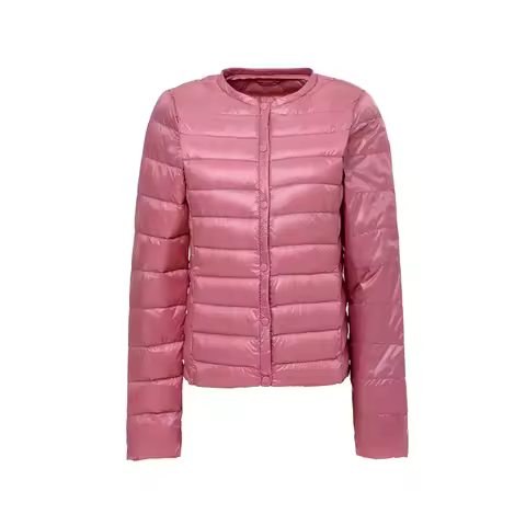 Ultra Light Down Jacket Women Candy Colors Stand Collar Solid Parka Winter Jacket Campera De Pluma M