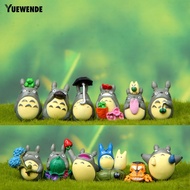 Ye.a 12pcs /set Anime Totoro Model Resin Miniatur Rumah Boneka Bonsai