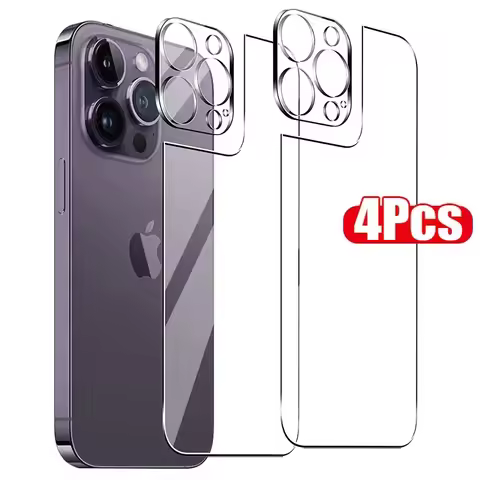 4 in 1 Glass Screen Protector Phone Case for IPhone 16 15 14 13 11 Pro Max Plus 12 Mini 16E 16Pro 15
