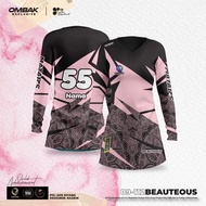 Custom Name Jersey Murah Design Baju Muslimah Flower Pink Tshirt Muslimah Jersey Ombak Exclusive Ove