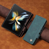 Flip Case CaseOn For Samsung Galaxy Z Fold 6 5 4 3 2 1 5G 4G Premium Leather Dompet Sarung Wallet Co