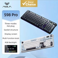 AULA S98pro Wireless Gaming Keyboard, Bluetooth/USB-C 2.4G, PBT Keycaps, RGB Hot-swap Esports Keyboa