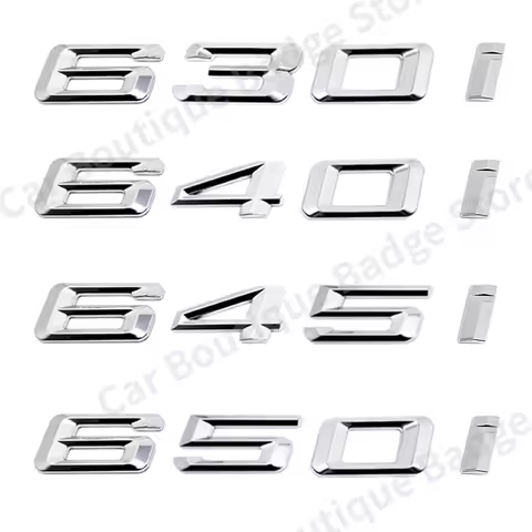3D ABS Car Trunk Letters Logo Badge Emblem Styling Decals Sticker For BMW 6 Series E63 E64 F06 F12 F