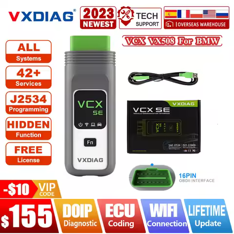 VXDIAG VCX SE VX508 for BMW Car OBD2 Scanner VCX SE for BMW OEM DoIP Diagnostic Tool ECU Coding J253