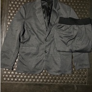 INHERIT CASUAL BLAZER SUIT PANTS DARK GREY LUXURIOUS BRANDED STRETCHY MATERIAL
