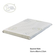 Little Zebra Latex Baby Bassinet Mattress (51 x 86 x 2.5cm)