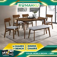 1+4+BENCH DINING TABLE SET / DINING BENCH / Set Meja Makan / Dining Table & Chair
