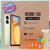 Original smartphone Redmi 13C 5G mobile phone 16GB+512GB Android phone 6.8 inches COD