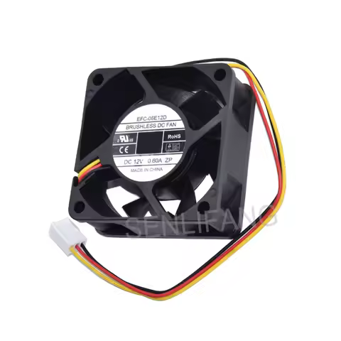 Original EFC-06E12D 6025 60*60*25MM cold 6 12V 0.60A 3 wires square inverter fan