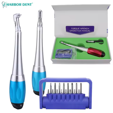 16pcs Dental Implan Ttool Restorat Adjustable Universal Implant Torque Wrench 5N-35N Drivers 2.35mm 