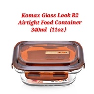 Komax LOOK rectangular sealable glass food storage container 340 ml (11.5 fl.oz.)