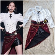 BABYGAGA ️ Dance Set Cove Cover Cut Kpop Halloween Gothic Outfit