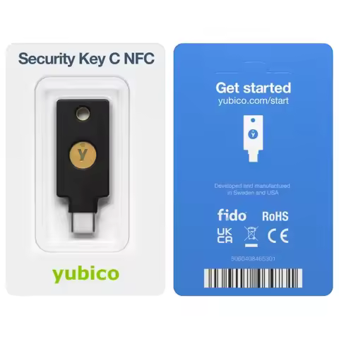 Security Key Series C NFC by Yubico Connected via USB-C