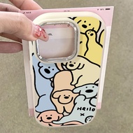 Cartoon Colorful Pile Dog Case Compatible for IPhone1 112 13 14 15 16 Pro Max XR X XSMAX Shockproof 