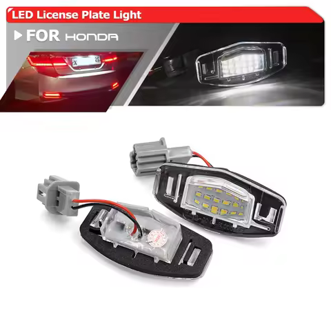 For Honda Civic Sedan Accord Type R EP3 City MK4 Odyssey For Acura RL TL TSX ILX RDX MDX Led License
