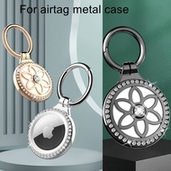 ﹍ Metal Protective Case For AirTag Tracker Shinning hexagram Metal Sleeve Shell For Apple Airtags An