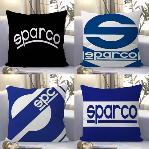 S-Sparcos Logo Office Cushion Pillowcase Car Cushion Cover45X45CM Lumbar Pillowcase Sofa Pillowcover