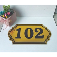 Room Number Plate Villa License Plate Hotel Apartment Designed on Demand Made of Durable Uv Printed 