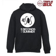 Hoodie Jacket - 5 seconds of Summer 5SOS - BLACK