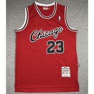 IDAWN7 84-85 New Men's Chicago Bulls #   23 Michael MN Embroidered Basketball Jersey Red Laces