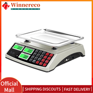 【winnereco】30/40kg/1g Price Computing Scale LCD Digital Display Counting Weight Scale Food Produce S