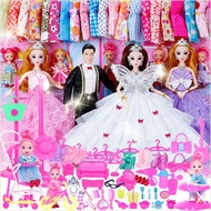 2025 New🔥toy Bộ đồ chơi búp bê barbie với đồ dùng trong nhà đáng yêu làm quà sinh nhật cho bé gái 5-