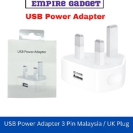 [Adapter] 2A 5W USB Power Adapter 3 Pin / UK Plug Travel Adapter for Android IOS Phone