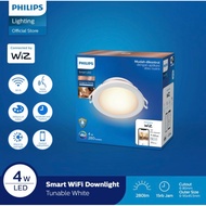 Philips DOWNLIGHT WIFI 4W LED DOWNLIGHT BLUETOOTH SERIES TUNABLE WHITE APP WIZ Lamp BULB Decorative Ceiling SNI GOGGLE ASSISTANT SMART HOME LIGHT