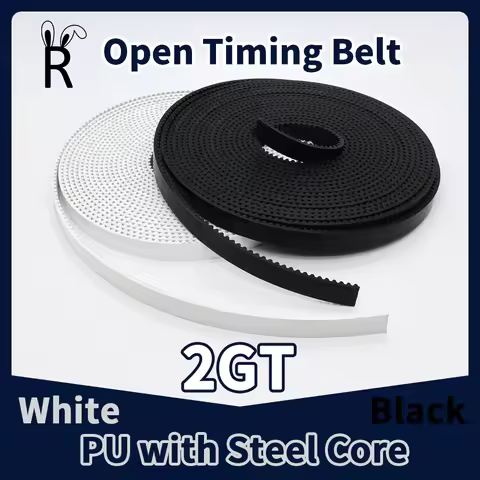 PU with Steel Core 2GT Open Timing Belt GT2 Synchronous Belt Width 5/6/10/15mm 2MGT Polyurethane Ste