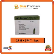 Sterican needle 27G x 3/4"  1PC (ready stock)