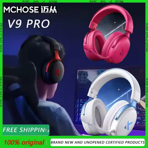 MCHOSE V9 pro Wireless Headphones 3-Mode Noise Reduction Mic Customizable Head-mounted Earphones Mus