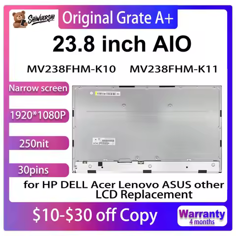 23.8" Original Touch Screen MV238FHM K10 MV238FHM K11 Lcd Display Assembly for HP ASUS Lenovo Dell A
