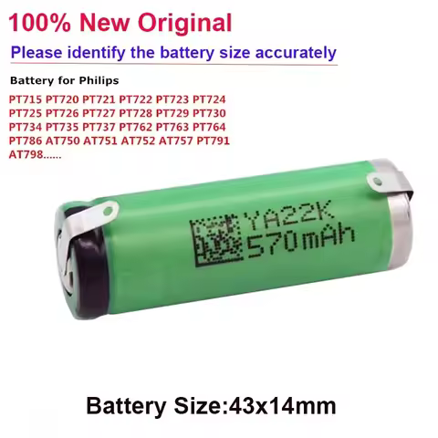New 570mAh Shaver Battery for Philips PT710 PT720,PT725,PT730,PT735,PT737,AT750,AT798,AT791,AT757,AT