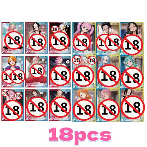 18pcs One Piece Girls Nami Kalifa Bonney Brulee ACG Goddess Card Refraction Color Flash Hiyori Kozuk